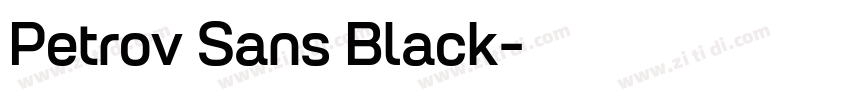 Petrov Sans Black字体转换
